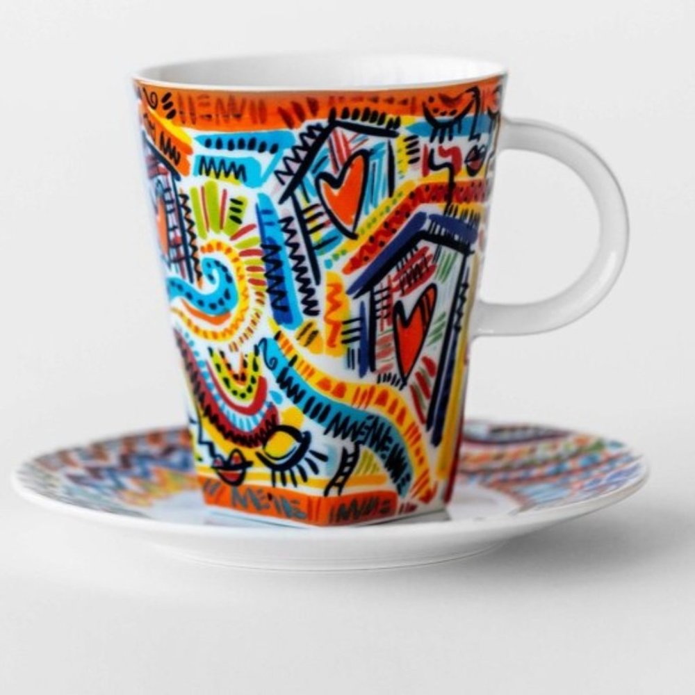 NWT Nespresso Limited Edition Ali Forney Center Home with Heart Mug
